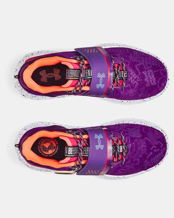 中性UA Flow FUTR X BHM籃球鞋, Purple, pdpMainDesktop image number 3